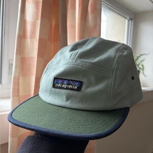 Patagonia P-6 Label Maclure Hat Thermal Blue – Organic Cotton Brim Cap